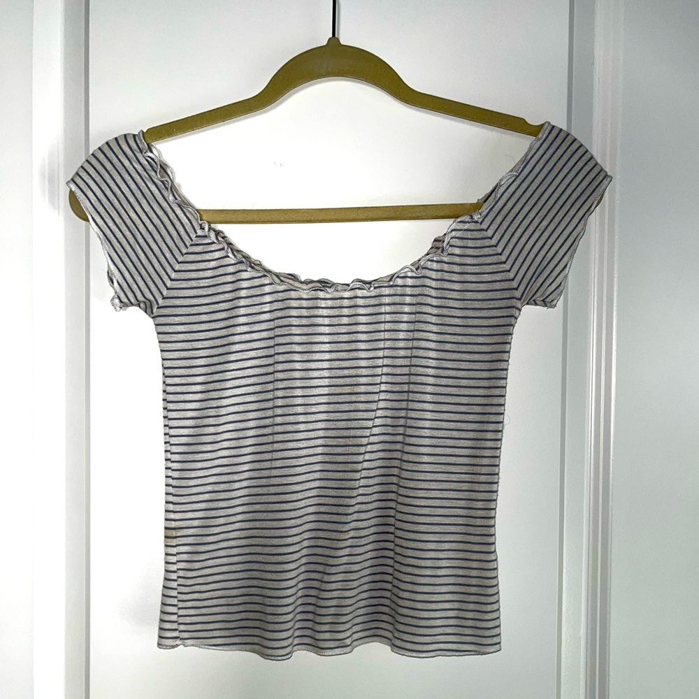 Off The Shoulder Striped Top